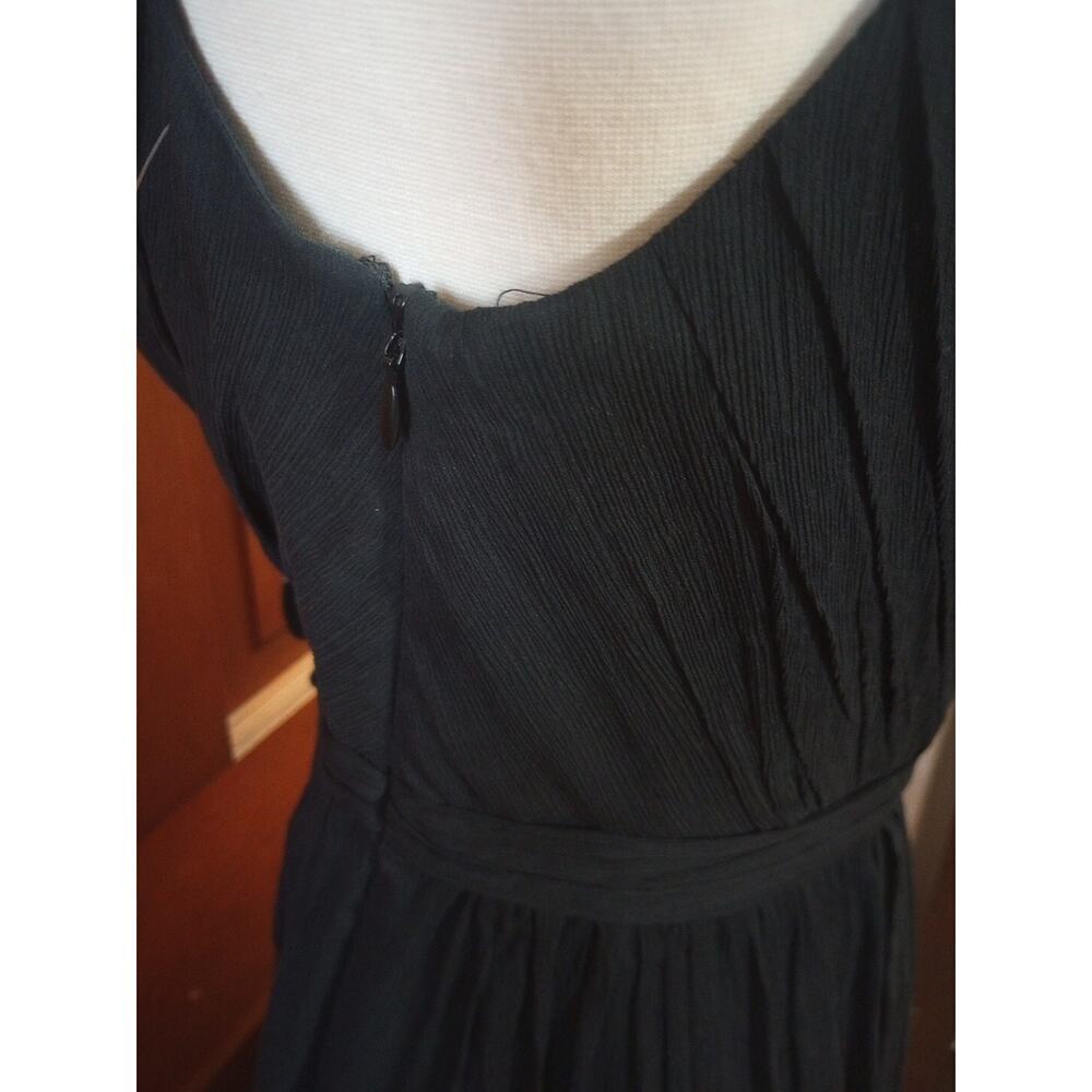 J.Crew Silk Dress Sz 6 New Black Crape Mini Bridesmaid Wedding Party‎ - Picture 7 of 12